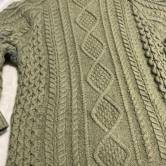 Green Fear of God Essentials Cable Knit Turtleneck - Picture 3 of 11